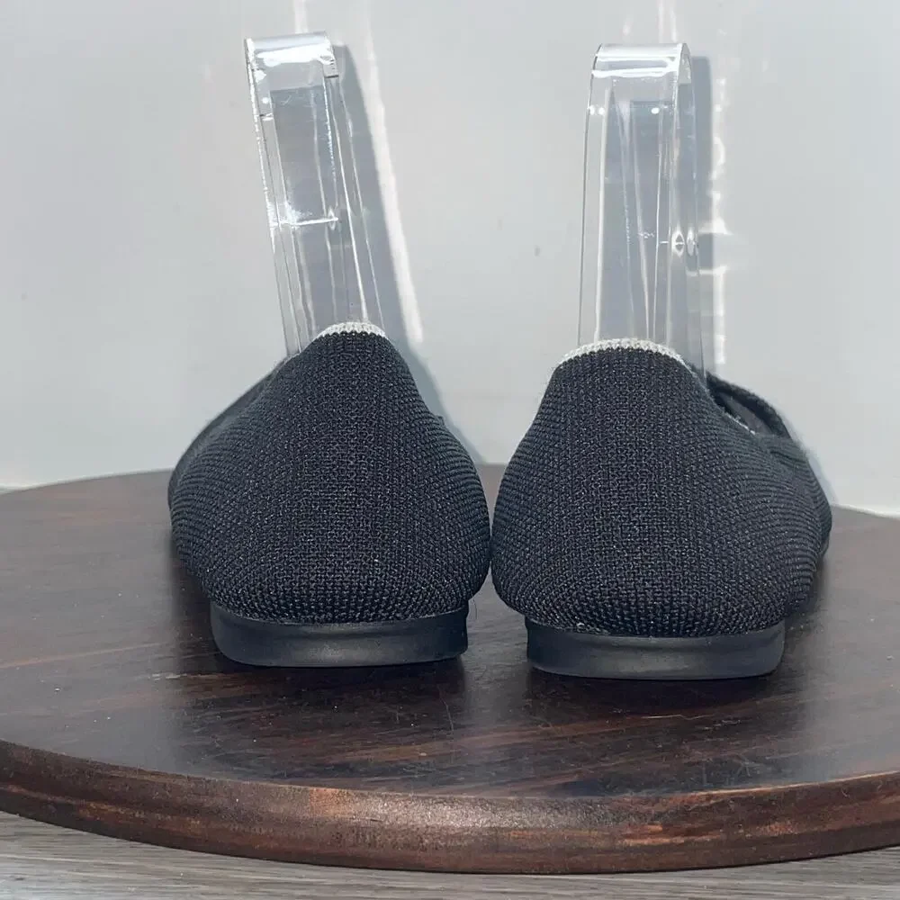 Rothy's The FLAT Black Women's Size 9 Round Toe Ballet Flat Shoes Slip On